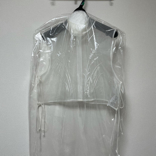 新品mame Floral Jacquard Sheer Vest white
