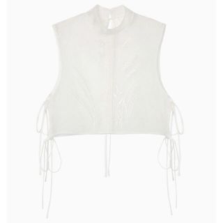 マメ(mame)の新品mame Floral Jacquard Sheer Vest white(ベスト/ジレ)