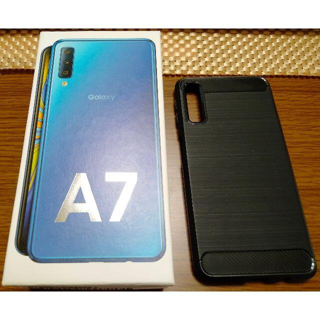 Galaxy(ギャラクシー)の◆送料込◆GALAXY A7 ブルー Blue◆ スマホ/家電/カメラのスマートフォン/携帯電話(スマートフォン本体)の商品写真