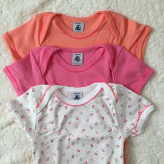 プチバトー(PETIT BATEAU)の新品☆プチバトー 36M ピコレースカラー&半袖ボディ(下着)