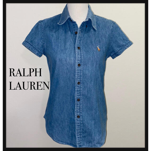 Ralph Lauren(ラルフローレン)のRALPH LAUREN デニム半袖シャツ レディースのトップス(シャツ/ブラウス(半袖/袖なし))の商品写真