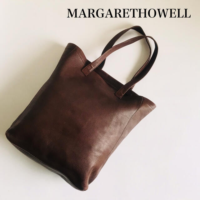 美品✨MARGARET HOWELL マーガレットハウエルセミショルダーバッグ茶