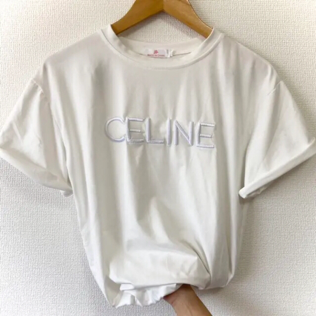 ラスト1点❗️パロディ　Tシャツ　白　男女兼用 レディースのトップス(Tシャツ(半袖/袖なし))の商品写真