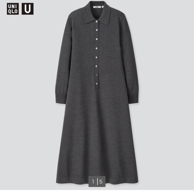 UNIQLO(ユニクロ)のメリノブレンドポロワンピース（長袖）UNIQLO  ユニクロ レディースのワンピース(ロングワンピース/マキシワンピース)の商品写真