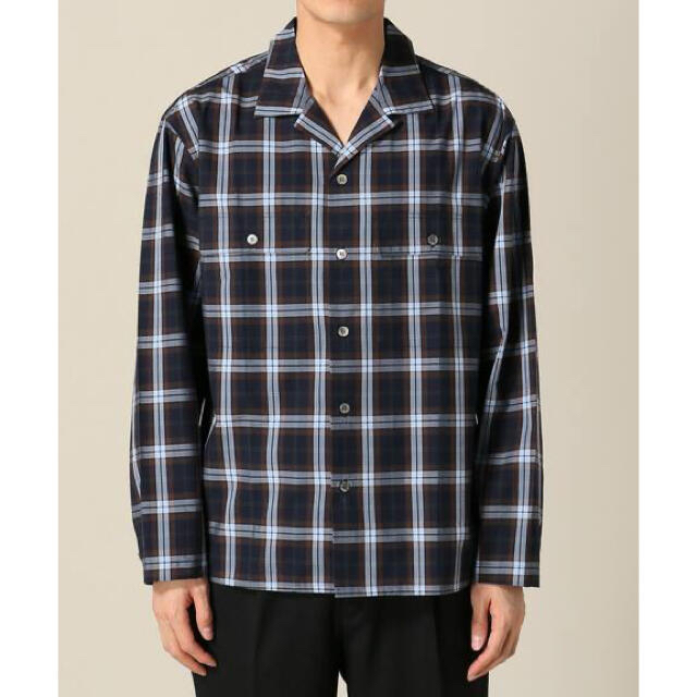 TONE OPEN COLLAR CHECK SHIRT チェックシャツ メンズのトップス(シャツ)の商品写真