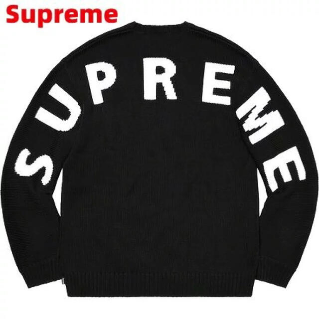 Supreme Back Logo Sweater Black L