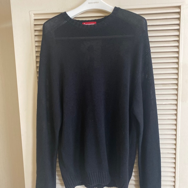 Supreme Back Logo Sweater Black L 2