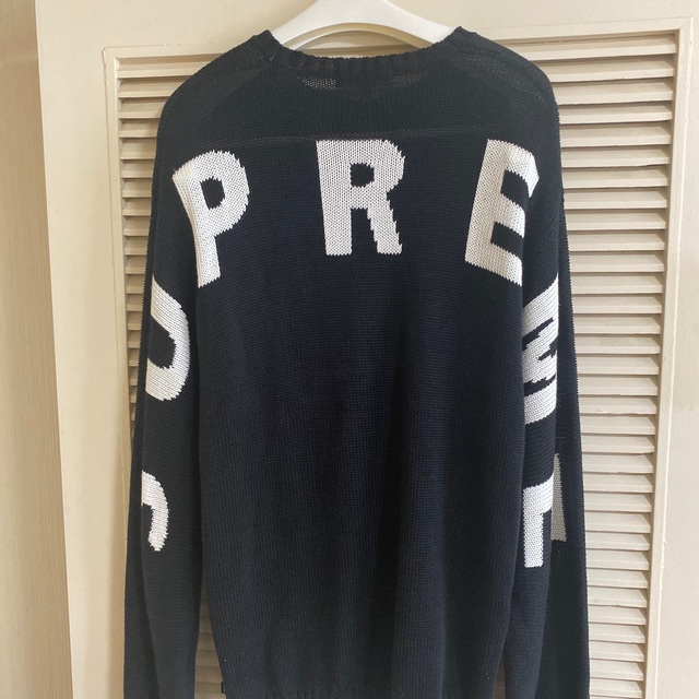 Supreme Back Logo Sweater Black L 3