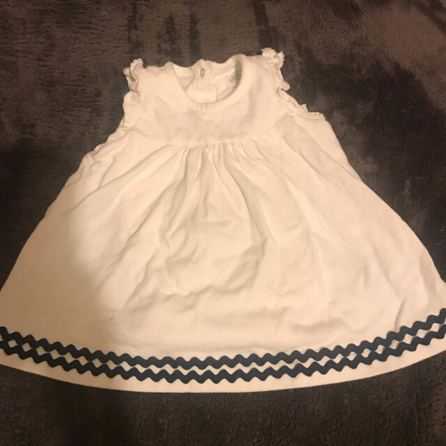 PETIT BATEAU(プチバトー)のプチバトー　12m 74cm ワンピース　カーディガン  キッズ/ベビー/マタニティのベビー服(~85cm)(ワンピース)の商品写真