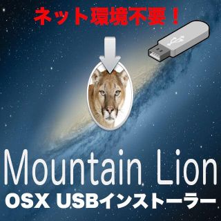 アップル(Apple)の【ネット環境不要】Mac OS Mountain Lion USBインストーラー(PCパーツ)