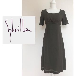 シビラ(Sybilla)のシビラ　sybilla ワンピース   半袖　春夏　40 グリーン(ひざ丈ワンピース)