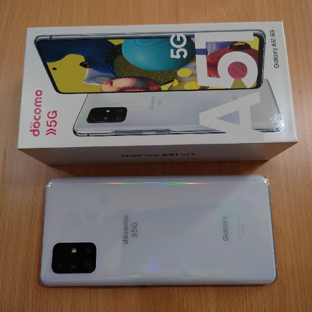 Galaxy a51 5G SIMロック解除ホワイトdocomo 1