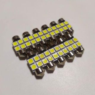 12V用 3CHIP 4連 汎用ルームランプ 白/ホワイト10個+保障1(汎用パーツ)