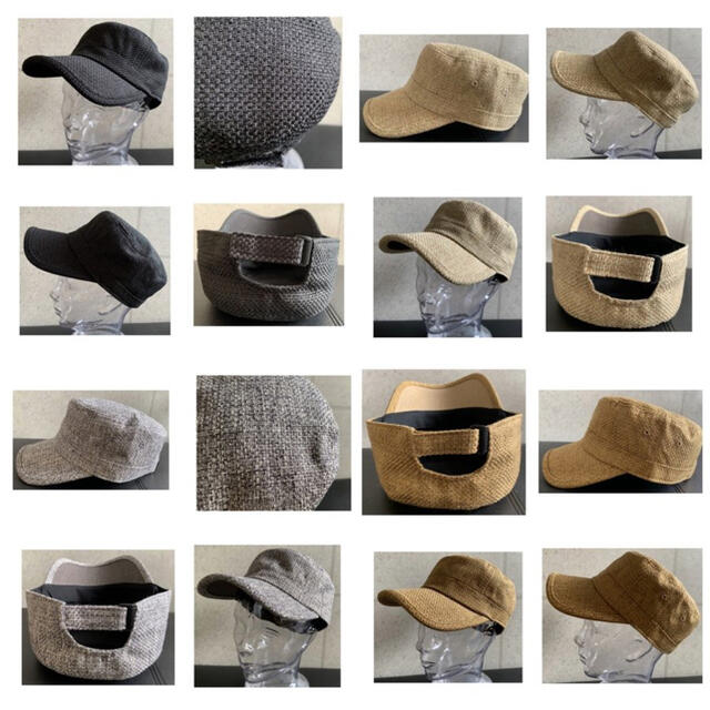 送料込 新品 フェイク ジュート ワークキャップ 麻 リネン風 CAP 春夏 G メンズの帽子(キャップ)の商品写真