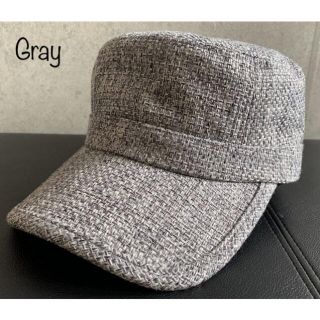 送料込 新品 フェイク ジュート ワークキャップ 麻 リネン風 CAP 春夏 G(キャップ)