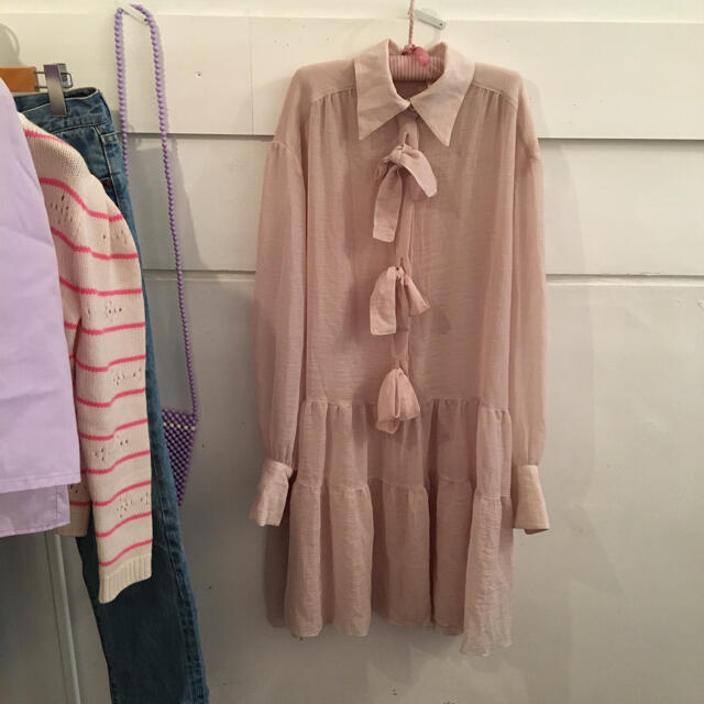 SEE BY CHLOE(シーバイクロエ)のSee by Chloé ribbon onepiece. レディースのワンピース(ひざ丈ワンピース)の商品写真