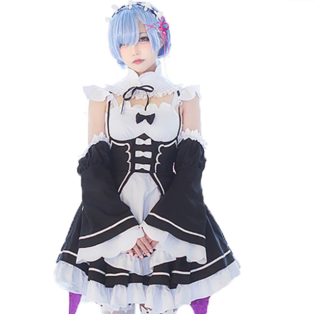 ウィッグ付き Re:ゼロから始める異世界生活 レム風 メイド服