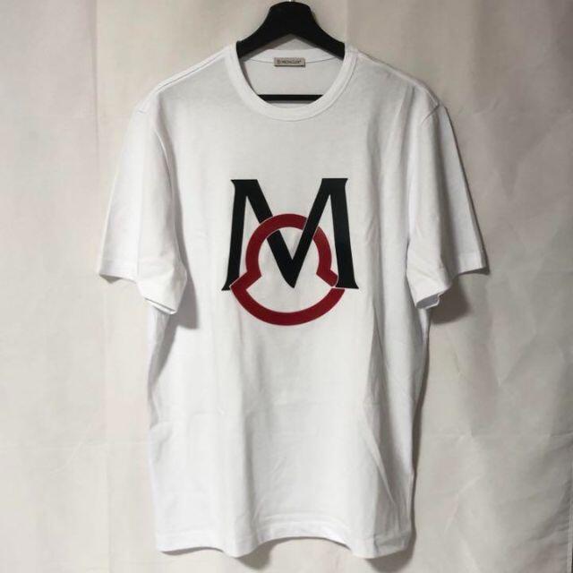 MONCLER モンクレール ロゴ 半袖Tシャツ ホワイト Lサイズ