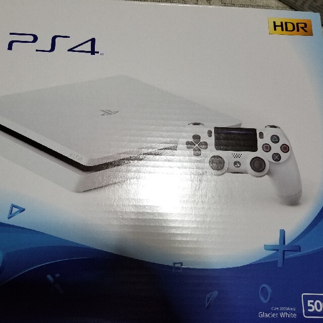 PlayStation4(プレイステーション4)のホワイト PlayStation4 本体 CUH-2200AB02  500GB エンタメ/ホビーのゲームソフト/ゲーム機本体(家庭用ゲーム機本体)の商品写真