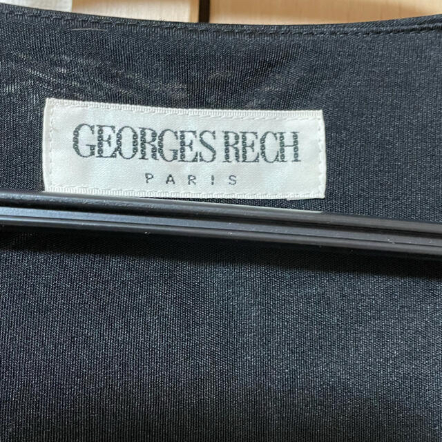 GEORGES RECH(ジョルジュレッシュ)のジョルジュレッシュ 黒 カシュクールワンピース レディースのワンピース(ひざ丈ワンピース)の商品写真