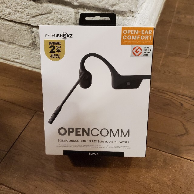 Aftershokz OPENCOMM ブラック 骨伝導イヤホン