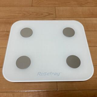 Rosefray 体組成計 体重計 体脂肪 薄型 家庭用（ホワイト）(体重計)