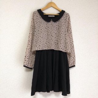 マジェスティックレゴン(MAJESTIC LEGON)の● マジェスティックレゴン　小花柄カットソー一体型ワンピ　(ひざ丈ワンピース)