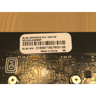 ELSA GeForce® GTX 1650 SP 動作確認済みGDDR5メモリ容量