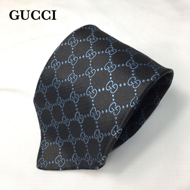 GUCCI グッチ ネクタイ GG柄 ダークネイビー 紺 GUCCI グッチ ネクタイ GG柄 ダークネイビー 紺