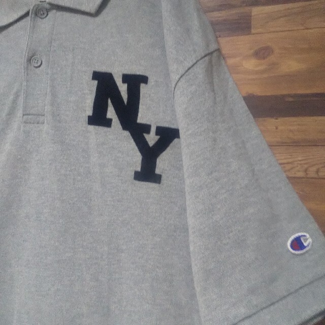 Champion(チャンピオン)の【ビックシルエット】Champion チャンピオン 90S  NY ポロシャツ  メンズのトップス(ポロシャツ)の商品写真