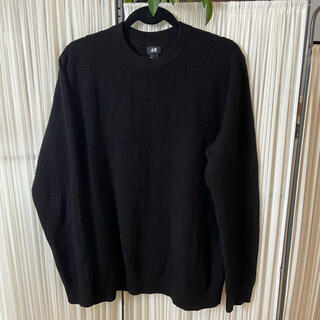 エイチアンドエム(H&M)のA1477様専用☆美品☆着心地良いセーター　黒　Ｌ(ニット/セーター)