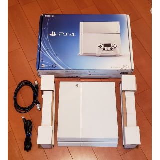 プレイステーション4(PlayStation4)のPS4 本体 500GB CUH-1100A 動作確認済み プレステ4 ホワイト(家庭用ゲーム機本体)