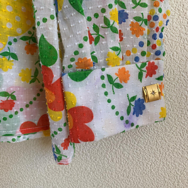 70s vintage 花柄ドレスシャツ　ビンテージ レディースのトップス(シャツ/ブラウス(長袖/七分))の商品写真