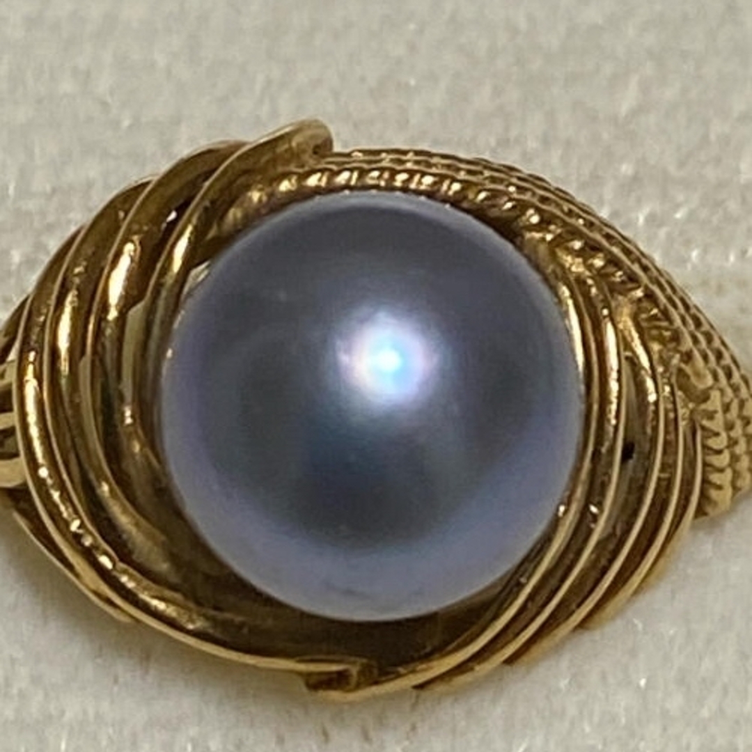 K18  黒真珠　指輪