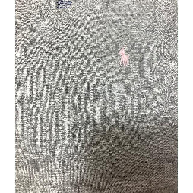 POLO RALPH LAUREN(ポロラルフローレン)の新品タグ付き！ラルフローレン VネックTシャツ サイズ2T (90cm) キッズ/ベビー/マタニティのキッズ服女の子用(90cm~)(Tシャツ/カットソー)の商品写真