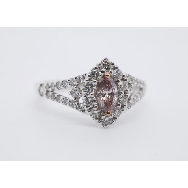 プラチナ　ピンクダイヤモンドリング0.884ct・F Plish Pink