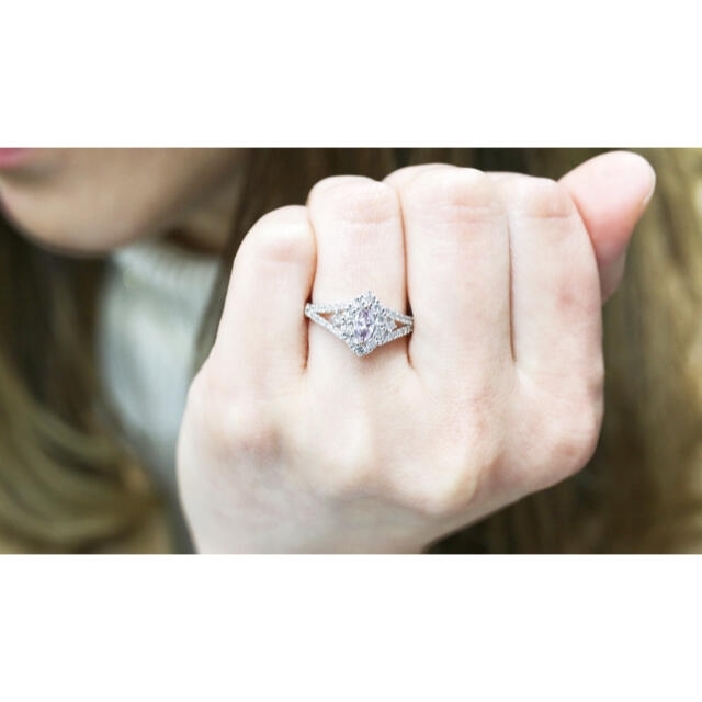 プラチナ　ピンクダイヤモンドリング0.884ct・F Plish Pink