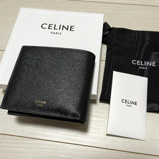 celine - 【極美品】CELINE セリーヌ 二つ折り 財布 黒の通販 by SOHO