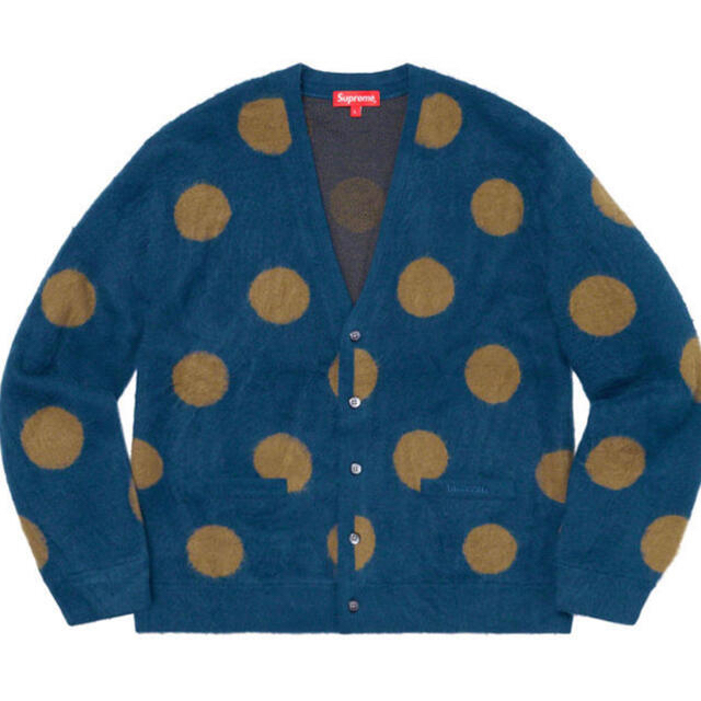 メンズsupreme polka dot cardigan navy Lサイズ