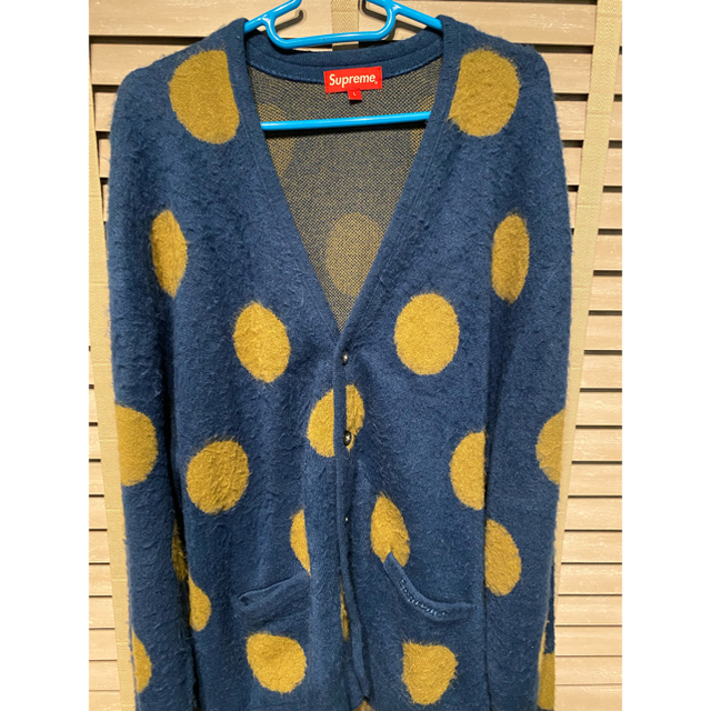 Supreme(シュプリーム)のsupreme polka dot cardigan navy Lサイズ メンズのトップス(カーディガン)の商品写真