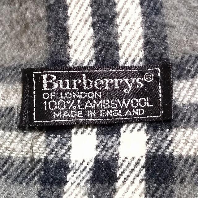 BURBERRY(バーバリー)のバーバリーズ グレー×白×マルチ ウール レディースのファッション小物(マフラー/ショール)の商品写真