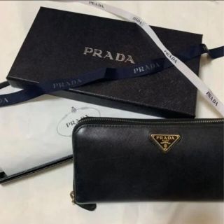 プラダ(PRADA)の PRADA プラダ 長財布 ブラック (財布)