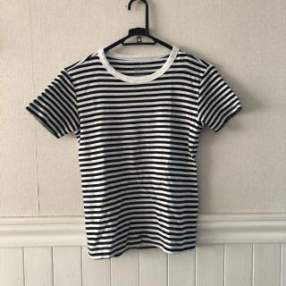 ムジルシリョウヒン(MUJI (無印良品))の【美品】無印良品　ボーダー半袖Tシャツ(Tシャツ(半袖/袖なし))