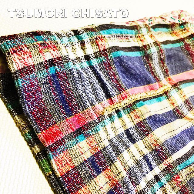 TSUMORI CHISATO(ツモリチサト)の【TSUMORI CHISATO】レースシルク切替 ラメ帯パターン ハーフパンツ レディースのパンツ(ハーフパンツ)の商品写真