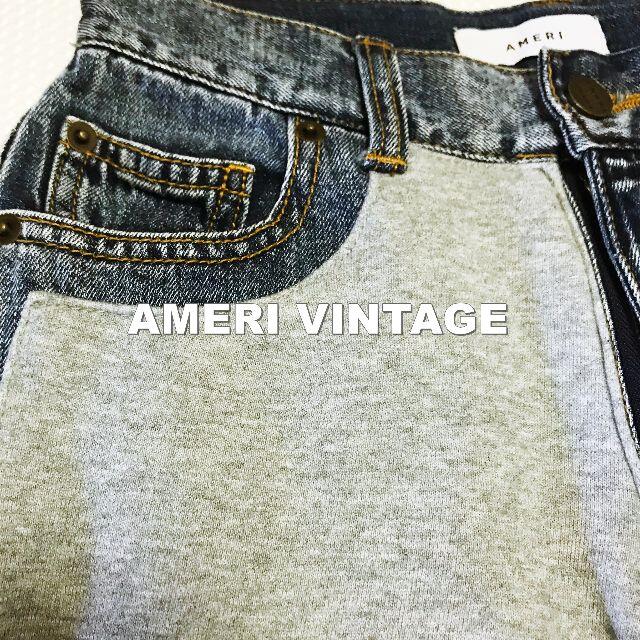 Ameri VINTAGE(アメリヴィンテージ)の【AMERI VINTAGE】SWEAT スウェットコンビネーションデニム 24 レディースのパンツ(デニム/ジーンズ)の商品写真
