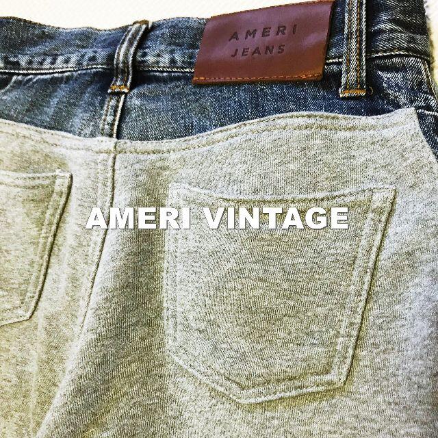 Ameri VINTAGE(アメリヴィンテージ)の【AMERI VINTAGE】SWEAT スウェットコンビネーションデニム 24 レディースのパンツ(デニム/ジーンズ)の商品写真