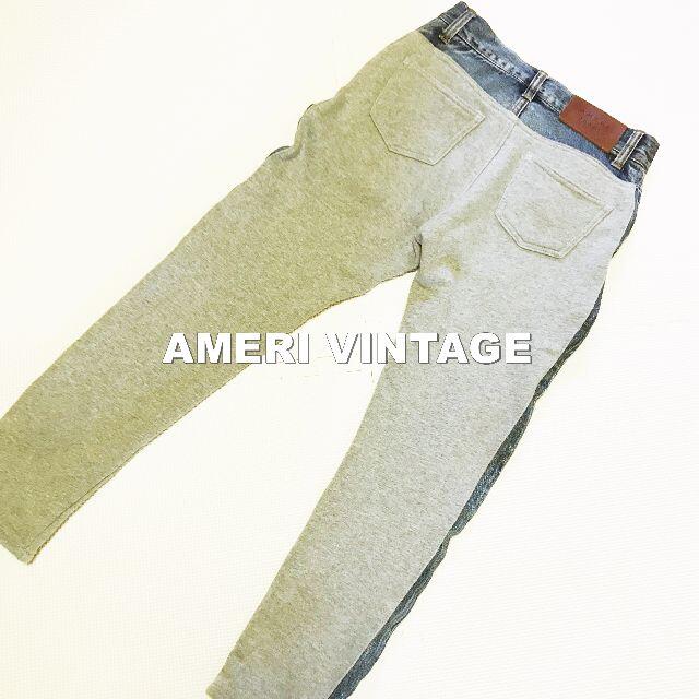 Ameri VINTAGE(アメリヴィンテージ)の【AMERI VINTAGE】SWEAT スウェットコンビネーションデニム 24 レディースのパンツ(デニム/ジーンズ)の商品写真