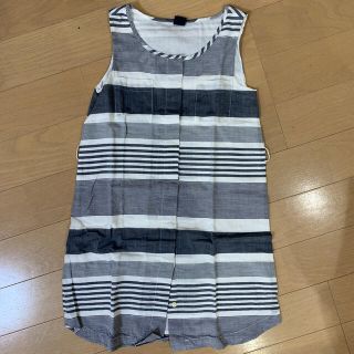 ギャップキッズ(GAP Kids)のGAP KIDS ボーダー　ノースリーブ　ワンピース　140(ワンピース)