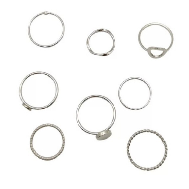 ROSE BUD(ローズバッド)のシルバーリング　指輪　８点セット レディースのアクセサリー(リング(指輪))の商品写真