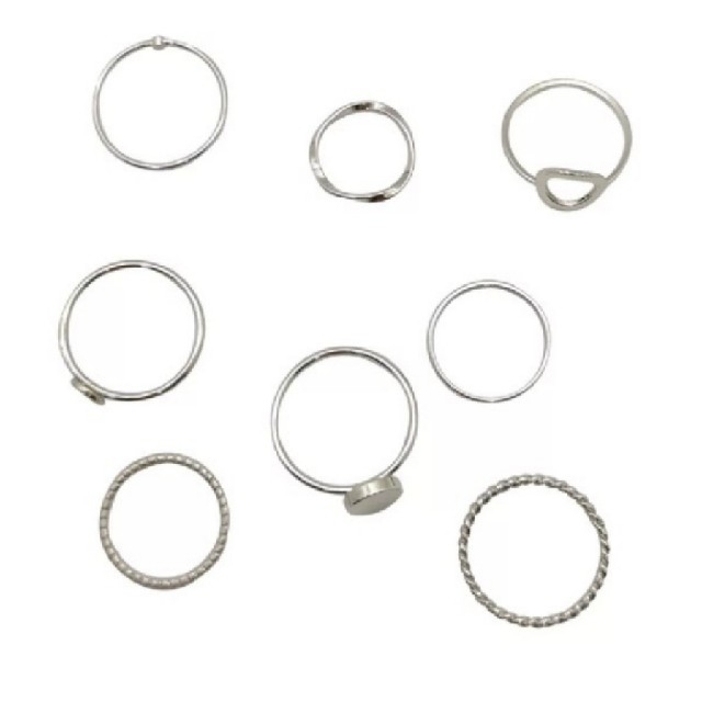 URBAN RESEARCH(アーバンリサーチ)のシルバーリング　指輪　８点セット レディースのアクセサリー(リング(指輪))の商品写真